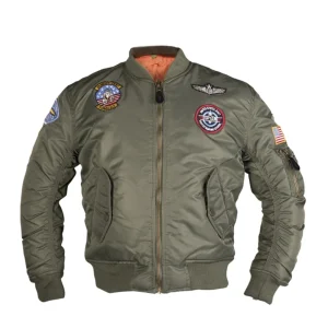 Olive Drab MA1® Kids Flight Jacket with Patches