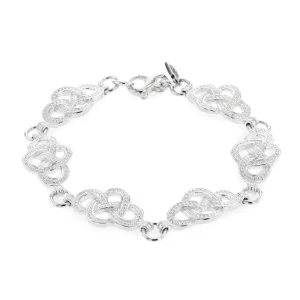 Olavsrosa armband 5 ledd, sølv
