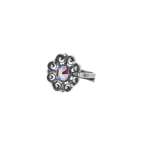 Rose ring med krystall, oksidert