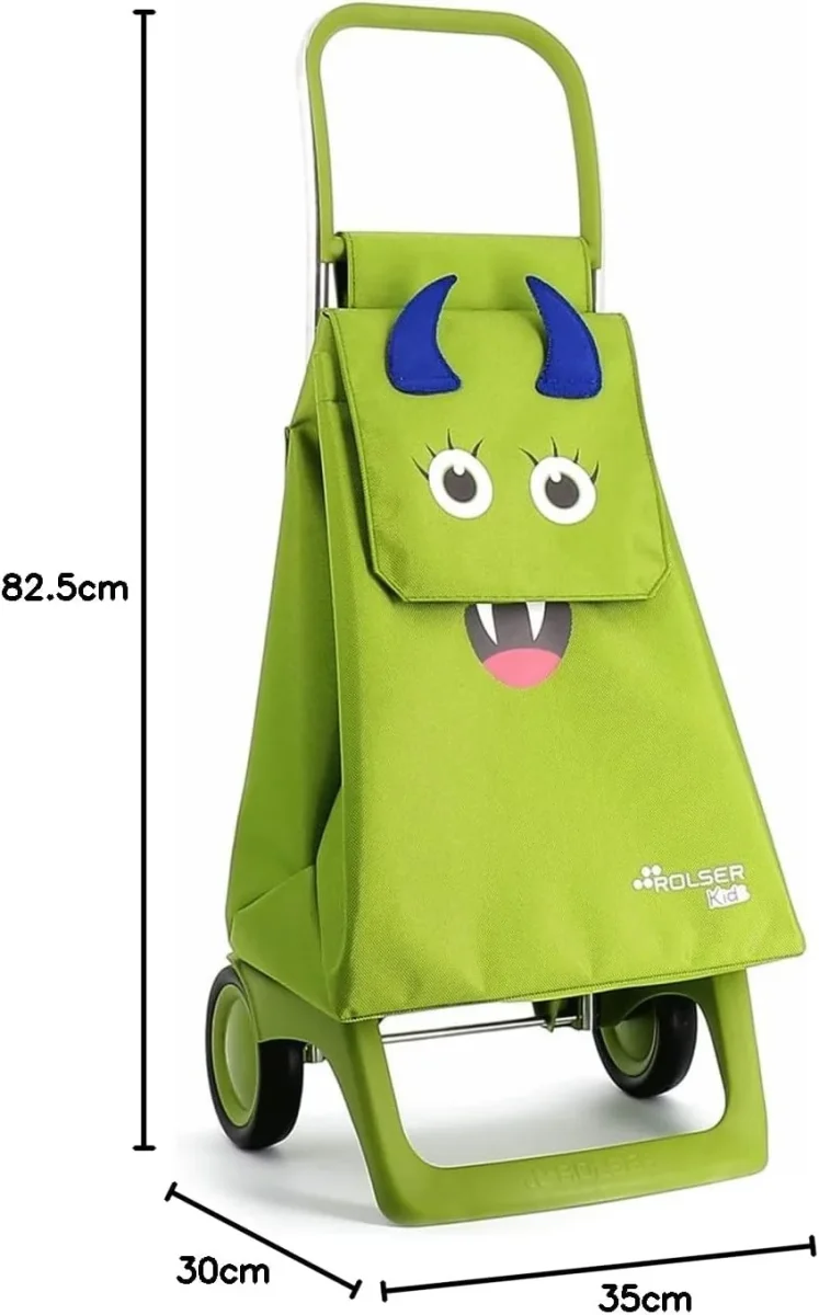 Rolser Monster Kid MF Joy Shoppingvogn med 2 hjul Grønn - Image 3