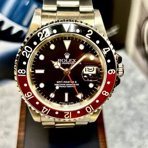 Solgt-Rolex GMT-Master II Ref. 16710 – 1993 Modell – Coke – 100% Strøken