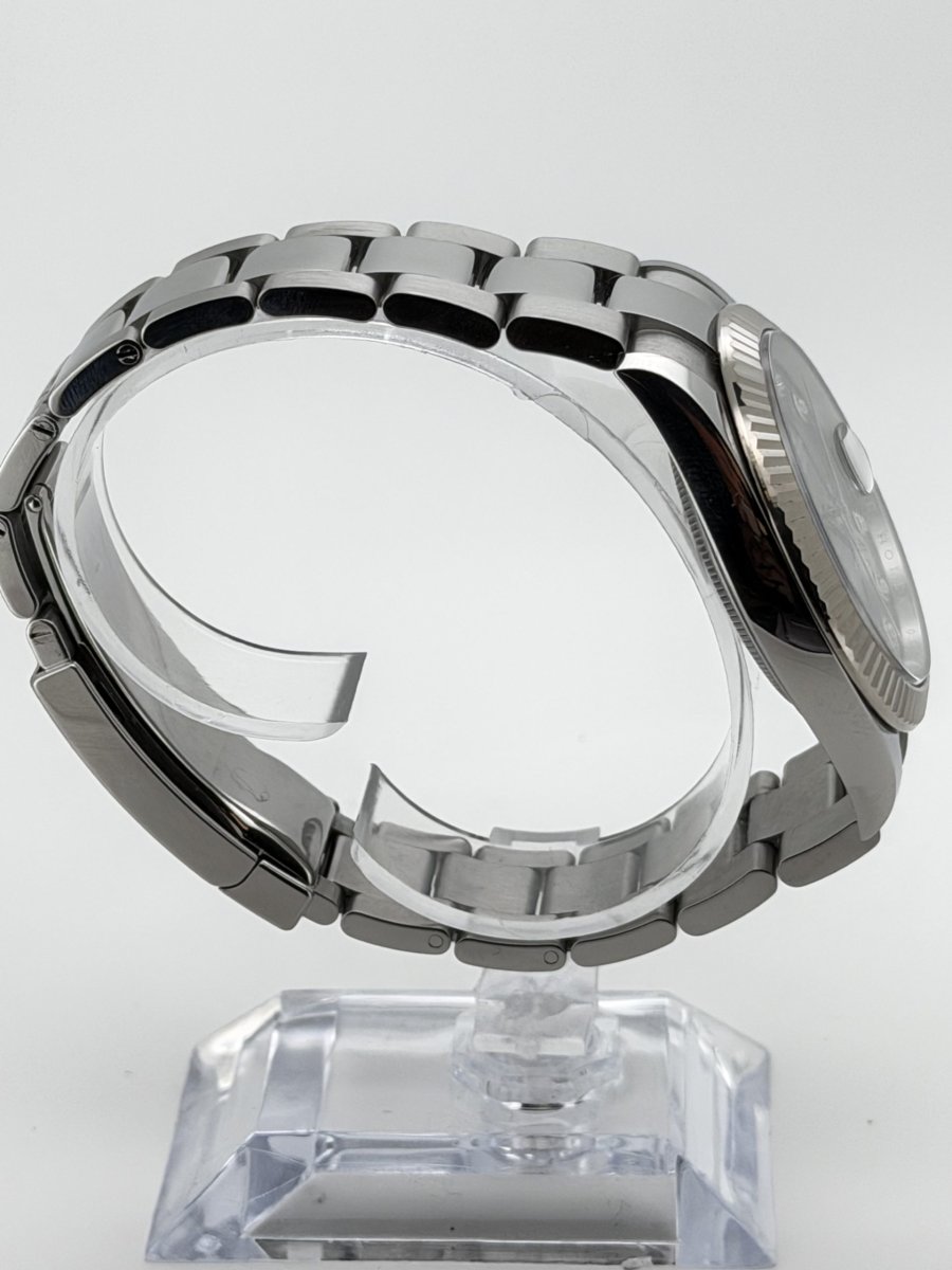 Solgt – ROLEX DATEJUST 41 – BLUE DIAL / DIAMOND – 2023 MODELL – KOMPLETT SETT - Image 5