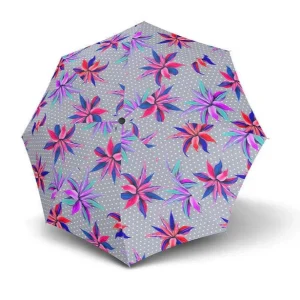 Knirps Liten Windproof Lomme Paraply Med Manuell Åpning Lukking grå