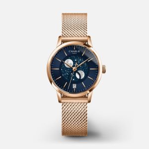 Charlie Paris SULLY – Moon phase – Rose Gold & Blue
