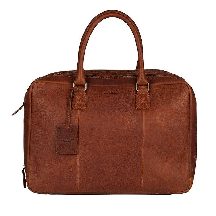 Burkely Fundametals Antique Avery Worker 15,6" Pc veske I Skinn Cognac - Image 5
