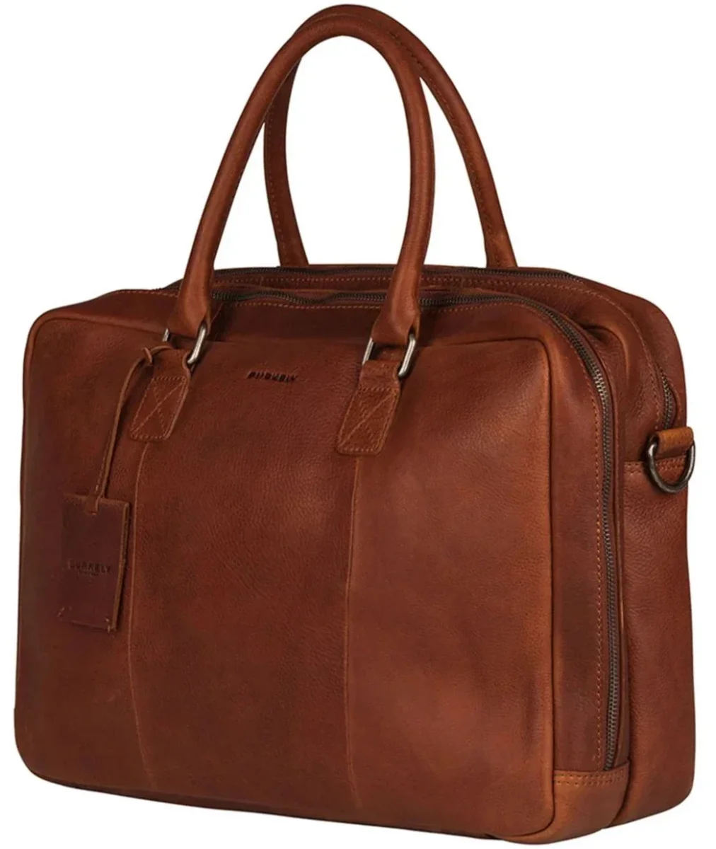 Burkely Fundametals Antique Avery Worker 15,6" Pc veske I Skinn Cognac - Image 2