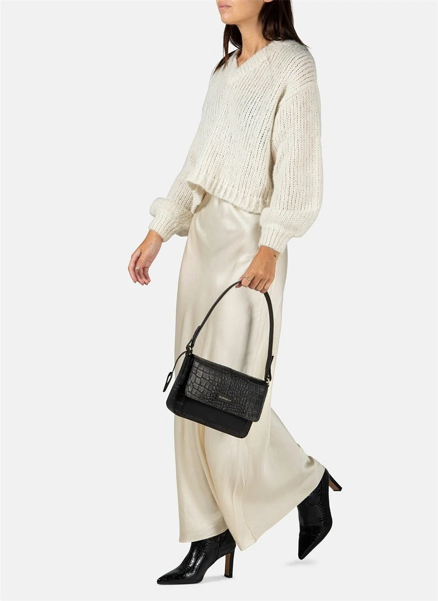 Burkely Cool Colbie Satchel Mellomstor Skinnveske Svart