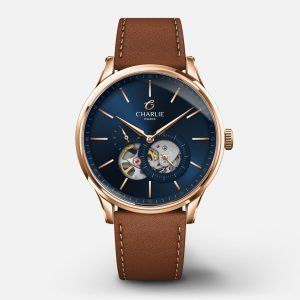 Charlie Paris INITIAL – Open Heart – Rose Gold/Blue