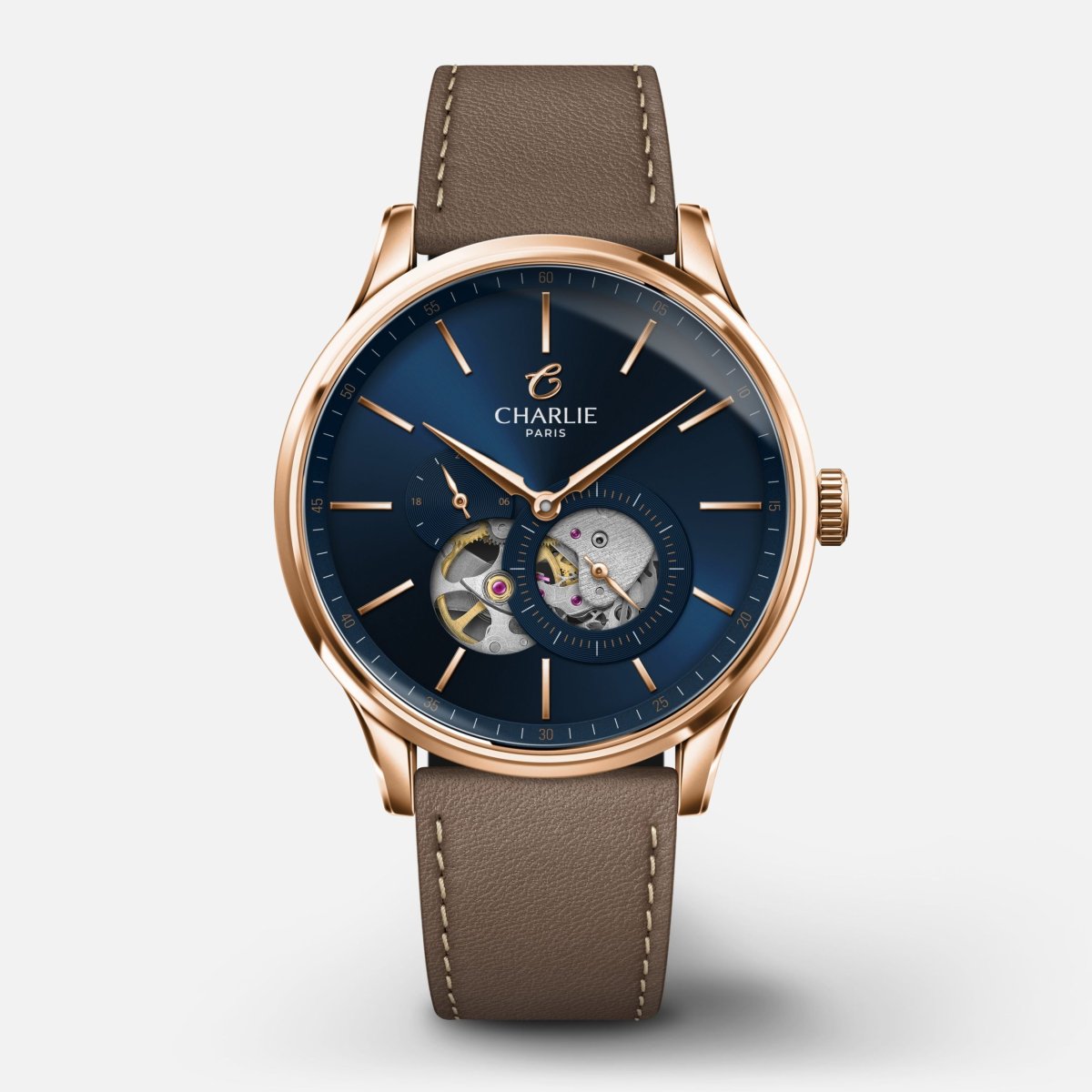 Charlie Paris INITIAL – Open Heart – Rose Gold/Blue - Image 9