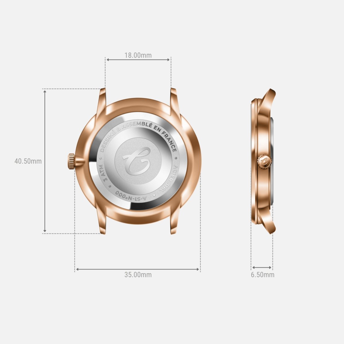 Charlie Paris SULLY 35 – Rose gold & Blue - Image 3