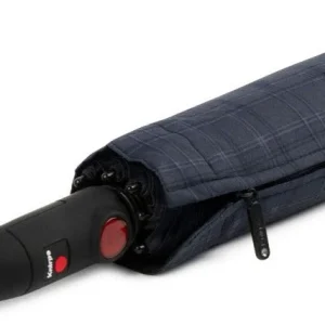 Knirps Windproof Herre Paraply Med Automatisk Åpning Lukking Check