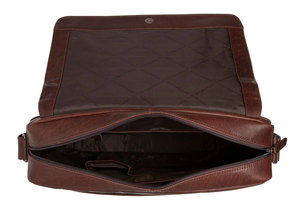 The Chesterfield Brand Tampa 15" Stor Pc Veske I Skinn Brun - Image 3